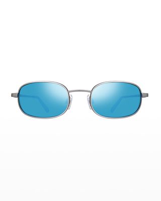 Men's Cobra Polarized Antique Silver Sunglasses