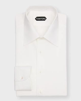 Men's Cocktail Voile Slim-Fit Cotton Dress Shirt
