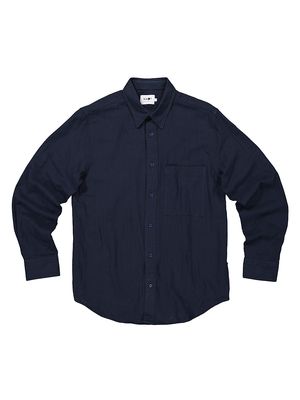 Men's Cohen Button-Front Shirt - Navy Blue - Size Medium - Navy Blue - Size Medium