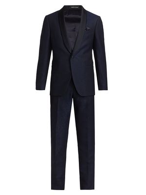 Men's COLLECTION Texture Shine Tuxedo - Navy - Size 46