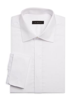 Men's COLLECTION Twill French Cuff Dress Shirt - White - Size 15