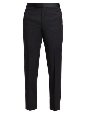 Men's COLLECTION Wool Tuxedo Trousers - Black - Size 40