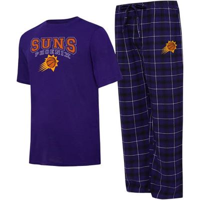 Men's College Concepts Purple/Black Phoenix Suns Arctic T-Shirt & Pajama Pants Sleep Set