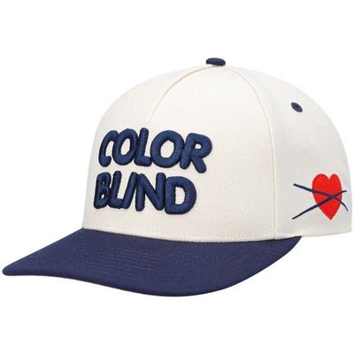 Men's Color Blind Cream/Navy Love Yourself Adjustable Snapback Hat