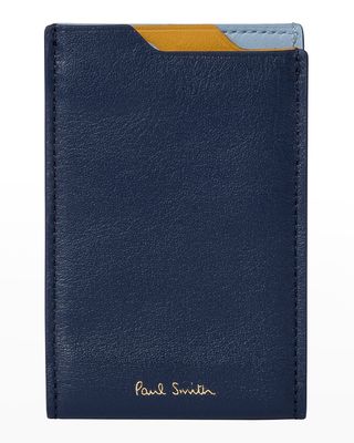 Men's Colorblock Leather Wallet