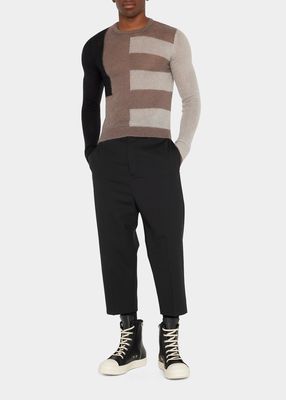 Men's Colorblock Striped Sweater