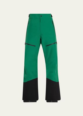 Men's Colorblock Suspender Ski Pants
