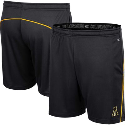 Men's Colosseum Black Appalachian State Mountaineers Laws of Physics Shorts