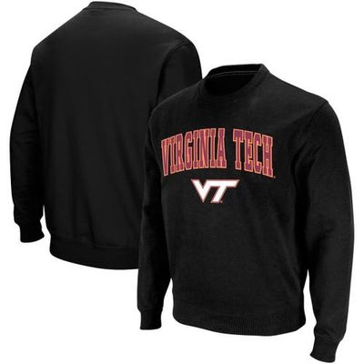 Men's Colosseum Black Virginia Tech Hokies Arch & Logo Crew Neck Sweatshirt