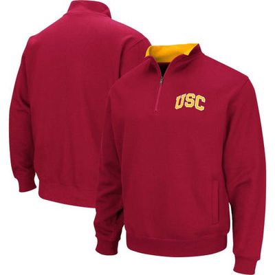 Men's Colosseum Cardinal USC Trojans Tortugas Quarter-Zip Sweatshirt