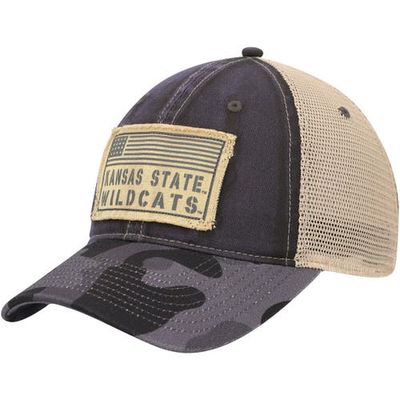 Men's Colosseum Charcoal Kansas State Wildcats OHT Military Appreciation United Trucker Snapback Hat