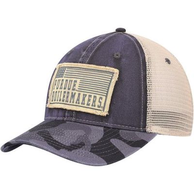Men's Colosseum Charcoal Purdue Boilermakers OHT Military Appreciation United Trucker Snapback Hat