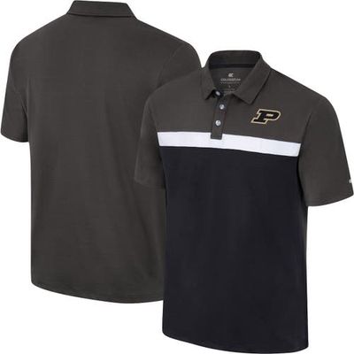 Men's Colosseum Charcoal Purdue Boilermakers Two Yutes Polo