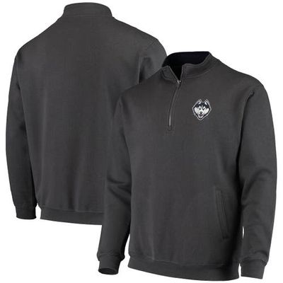 Men's Colosseum Charcoal UConn Huskies Tortugas Logo Quarter-Zip Jacket