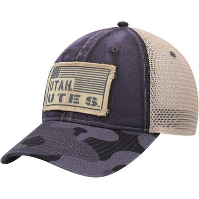 Men's Colosseum Charcoal Utah Utes OHT Military Appreciation United Trucker Snapback Hat