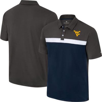 Men's Colosseum Charcoal West Virginia Mountaineers Two Yutes Polo