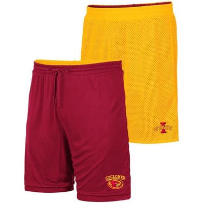 Men's Colosseum Gold/Cardinal Iowa State Cyclones Wiggum Reversible Shorts