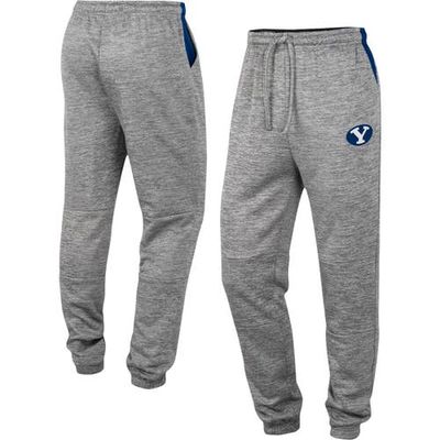 Men's Colosseum Gray BYU Cougars Worlds to Conquer Sweatpants