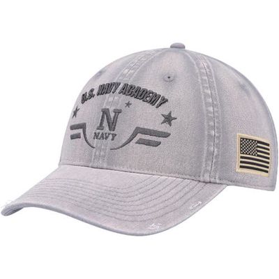 Men's Colosseum Gray Navy Midshipmen OHT Military Appreciation Tailgate Adjustable Hat