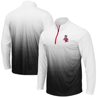 Men's Colosseum Gray NC State Wolfpack Magic Team Logo Quarter-Zip Jacket