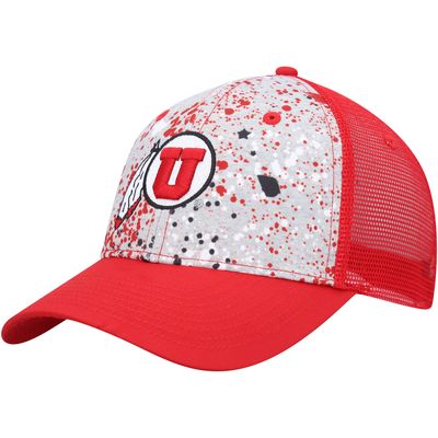 Men's Colosseum Gray/Red Utah Utes Love Fern Trucker Snapback Hat