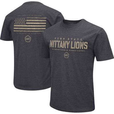 Men's Colosseum Heather Black Penn State Nittany Lions Big & Tall OHT Military Appreciation Playbook T-Shirt