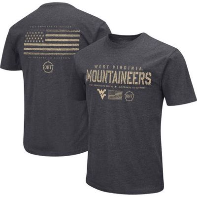 Men's Colosseum Heather Black West Virginia Mountaineers Big & Tall OHT Military Appreciation Playbook T-Shirt