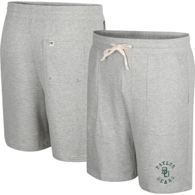 Men's Colosseum Heather Gray Baylor Bears Love To Hear This Terry Shorts