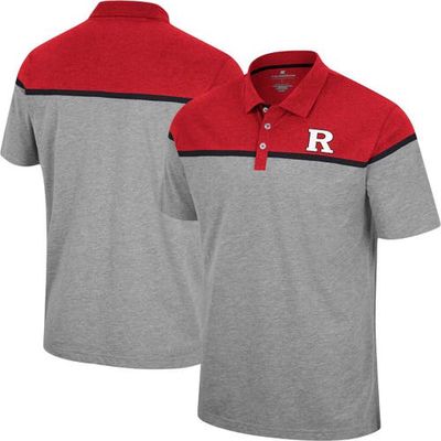Men's Colosseum Heather Gray Rutgers Scarlet Knights Chamberlain Polo