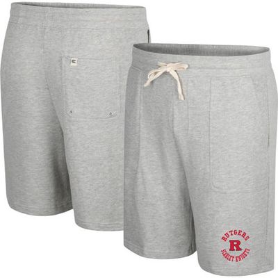 Men's Colosseum Heather Gray Rutgers Scarlet Knights Love To Hear This Terry Shorts