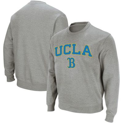 Men's Colosseum Heather Gray UCLA Bruins Arch & Logo Crew Neck Sweatshirt