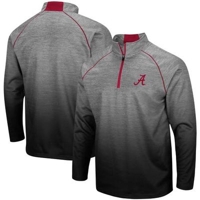 Men's Colosseum Heathered Gray Alabama Crimson Tide Sitwell Sublimated Quarter-Zip Pullover Jacket in Heather Gray