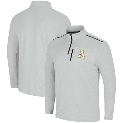 Men's Colosseum Heathered Gray Appalachian State Mountaineers Great Scott Quarter-Zip Jacket in Heather Gray