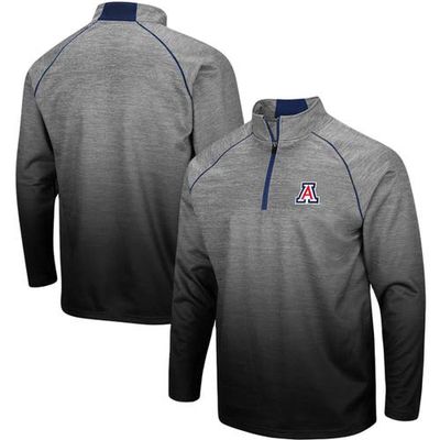 Men's Colosseum Heathered Gray Arizona Wildcats Sitwell Sublimated Quarter-Zip Pullover Jacket in Heather Gray