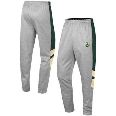 Men's Colosseum Heathered Gray/Green Colorado State Rams Bushwood Pants in Heather Gray