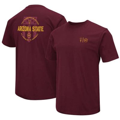 Men's Colosseum Maroon Arizona State Sun Devils OHT Military Appreciation T-Shirt
