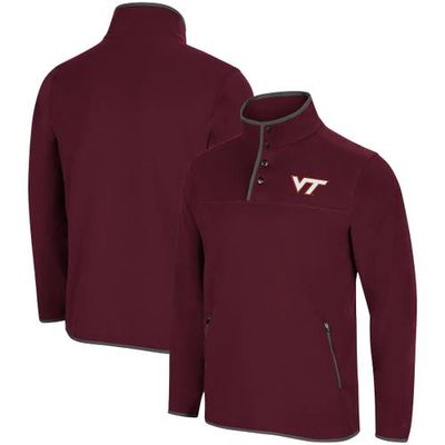 Men's Colosseum Maroon Virginia Tech Hokies Rebound Snap Pullover Jacket