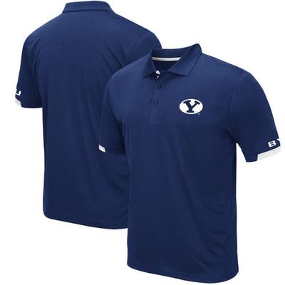 Men's Colosseum Navy BYU Cougars Santry Lightweight Polo