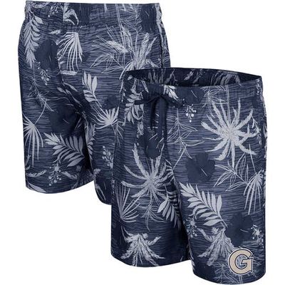 Men's Colosseum Navy Georgetown Hoyas What Else is New Swim Shorts