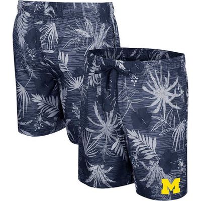Men's Colosseum Navy Michigan Wolverines What Else is New Swim Shorts