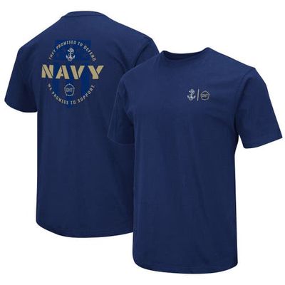 Men's Colosseum Navy Navy Midshipmen OHT Military Appreciation T-Shirt