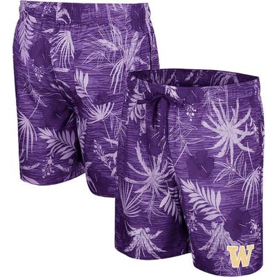 Men's Colosseum Purple Washington Huskies What Else is New Swim Shorts