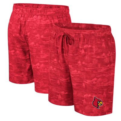 Men's Colosseum Red Louisville Cardinals Ozark Swim Shorts