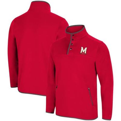 Men's Colosseum Red Maryland Terrapins Rebound Snap Pullover Jacket