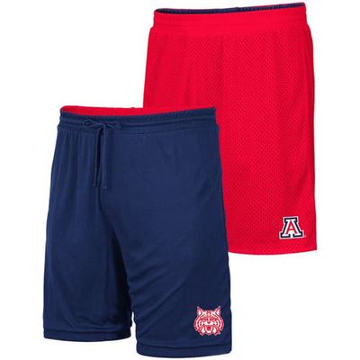 Men's Colosseum Red/Navy Arizona Wildcats Wiggum Reversible Shorts