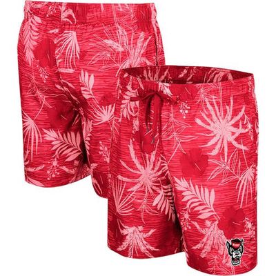 Men's Colosseum Red NC State Wolfpack What Else is New Swim Shorts