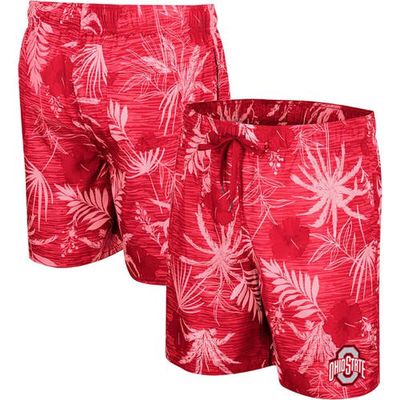 Men's Colosseum Scarlet Ohio State Buckeyes What Else is New Swim Shorts