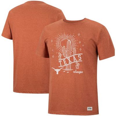 Men's Colosseum x Wrangler Heather Texas Orange Texas Longhorns Desert Landscape T-Shirt in Burnt Orange