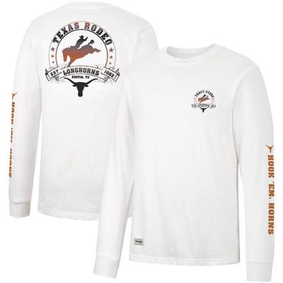 Men's Colosseum x Wrangler White Texas Longhorns Rodeo Long Sleeve T-Shirt