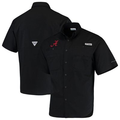 Men's Columbia Black Alabama Crimson Tide PFG Tamiami Shirt